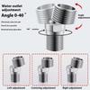 360. Rotatable Eccentric Screw Corner Wall Mounted Steel Adapter Adjustment Foot Shower Faucet C3O6