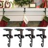 2-in-1 Fireplace Stocking And Garland Hanger Adjustable Heavy Duty Wreath Hanger No Drilling Mantel Stocking Holder for Christmas Decoration