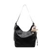 Large Capacity Trendy Bag Women's Bag 2025 New Textured Commuter Bucket Bag Solid Color Retro Shoulder Messenger Bag