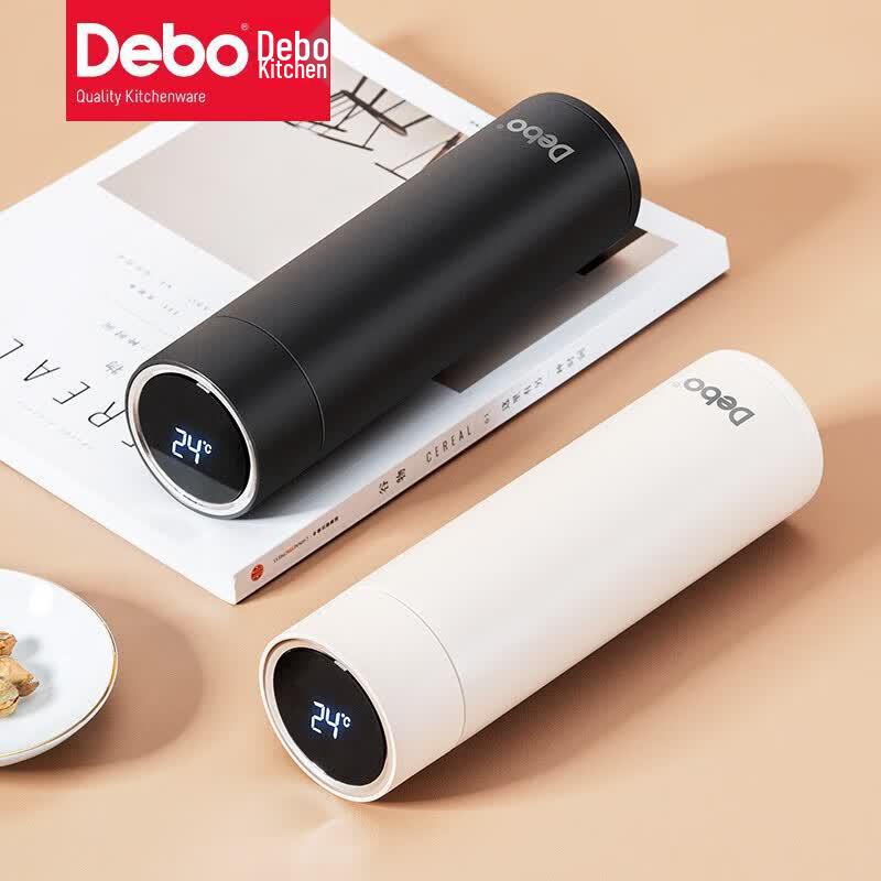 Термобутылка Debao Eto'o 480 мл из нержавеющей стали 316 с дисплеем температуры