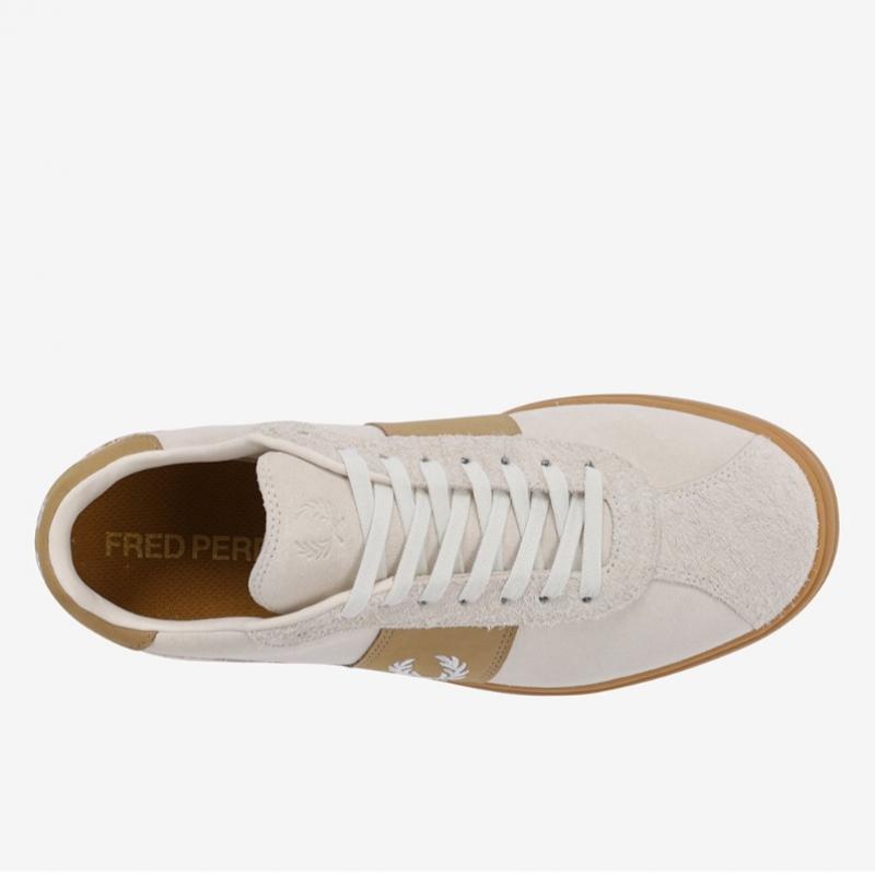 Fred Perry Мужские бежевые кроссовки Sfpm2438325 X44