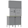 Workbench with Drawers 5 pcs Red Engineer Wood and Steel