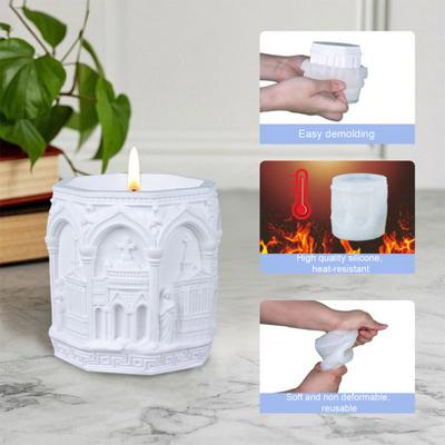 Силиконовая форма Yousheng Renaissance DIY Эпоксидная смола Подсвечник Чашка для хранения Форма для украшений Гипсовые поделки Скандинавский стиль Форма для демонстрации
