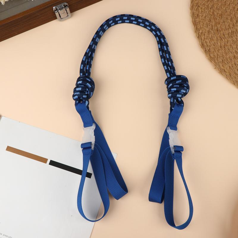 Knotted Nylon Bag Strap Anti-slip Adjustable Wide Shoulder Replacement Strap for Backpack Purse Office Use