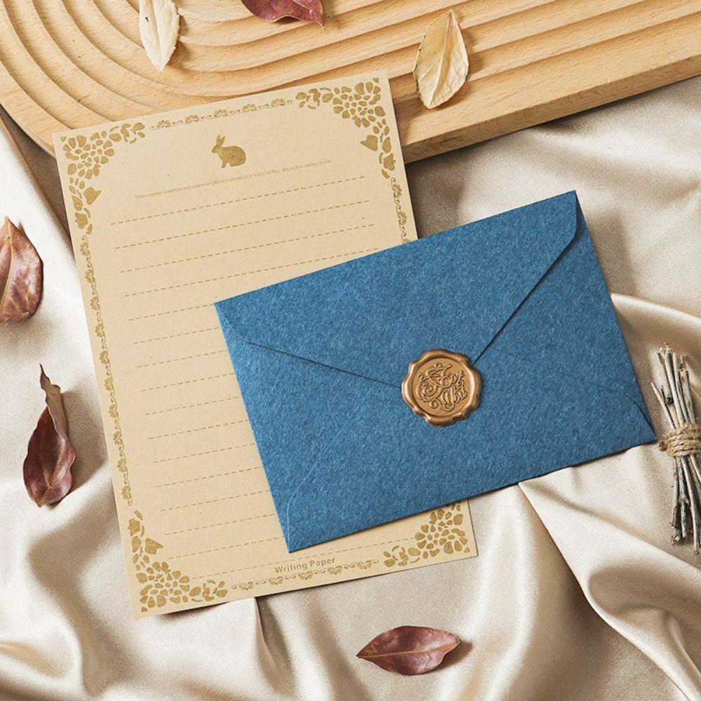 10pcs Vintage Envelopes Set Sheepskin Envelope Invitation Card Decoration Letter Paper Set Romantic Nostalgia Art