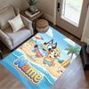 Bluey's Colorful Adventure Customize Your Name Carpet Perfect for Study room Bedrooms Dining Room Outdoor Anti-slip Rug Office home decor