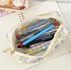 Cute Floral Pencil Bags Korean Style Cosmetics Storage Bag Vintage Multi-Functional Handbag