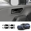 For Toyato Rav4 RAV 4 6th 2026 2027 ABS Black Side Door Handle Bowl Window Lift Switch Shift Panle AC Vent gear shift panel
