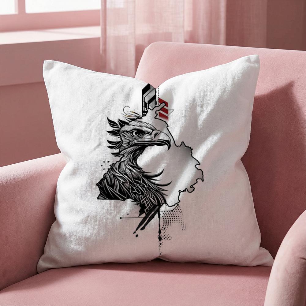 Classic Punjab Map Cushion Cover Multi-Scene Pillow Cover for Home & Car - Reversible, Soft & Durable for Daily Use