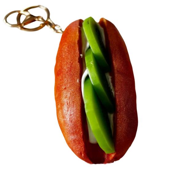 Simulated Food Squeeze Toy Keychain Stress Relief Bread Dessert Key Ring