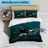 Shark City Lights 3PCS Bedding set,Ideal for 1pc Duvet Cover And 2pcs Pillowcases Perfect for Fan gift,Ideal for Bedroom, Dormitory