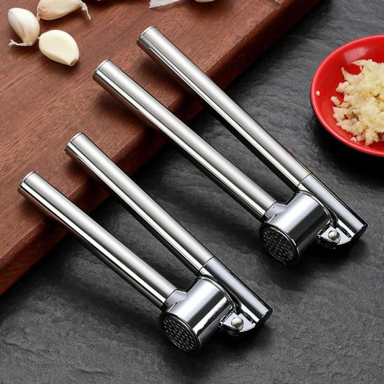 Пресс для чеснока из нержавеющей стали, ручная мясорубка с эргономичной ручкой, не ржавеющий измельчитель чеснока для кухни, ресторана