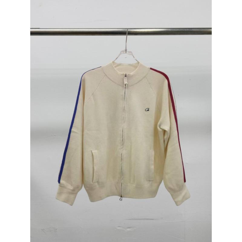 Corteiz C Star Вязаный кардиган-худи с вышивкой букв Streetwear Оверсайз свитер Мужской Зимний Повседневный