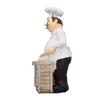 Resin Chef Statue Restaurant Dining Table Decor Figurine Ornament Kitchen Decoration