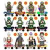Kf6125 Ninja Series With Skateboard Building Block Figurine Small Particles Spliced Turtle Toy Bag