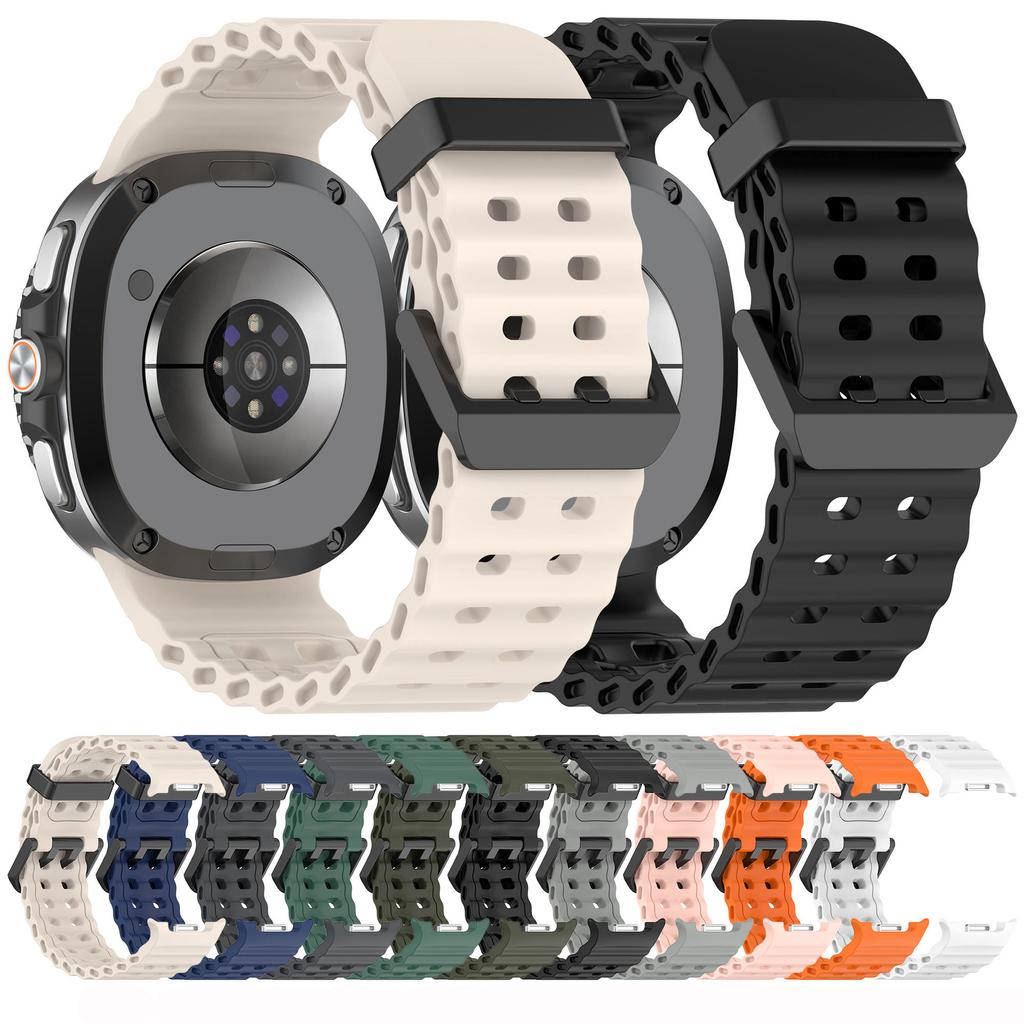 Marine Band For Samsung Galaxy Watch 8 Classic 46mm Sports Silicone Strap For Galaxy Watch 8 40mm 44mm Watchband Bracelet Accessories