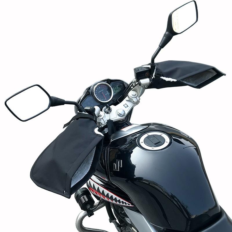 Motorbike Handlebar Grips Cover Windproof Waterproof Padded Warm Winter