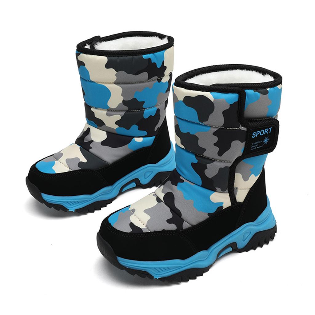 Fashion Snow Comouflage Colors Child Boy Girls Casual Winter Waterproof Boots