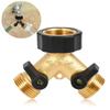 Hose Splitter Multi-Tap Connector 2 Way Garden Water Hose Adaptor Y-Way Distributor Faucet Splitter Independent Flow Valve