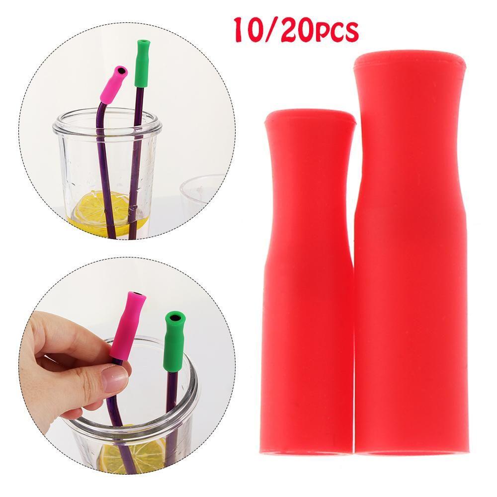 Food Grade Teeth Protector Tip Reusable straws cap drinking straw Straw sleeve silicone cover