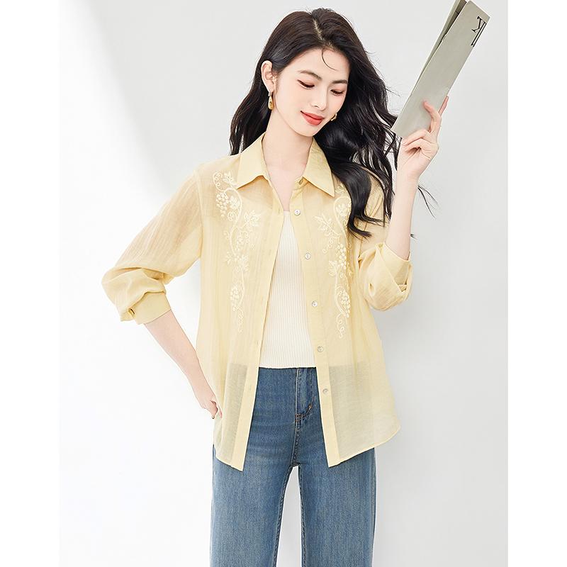 Korean loose embroidered fashionable shirt