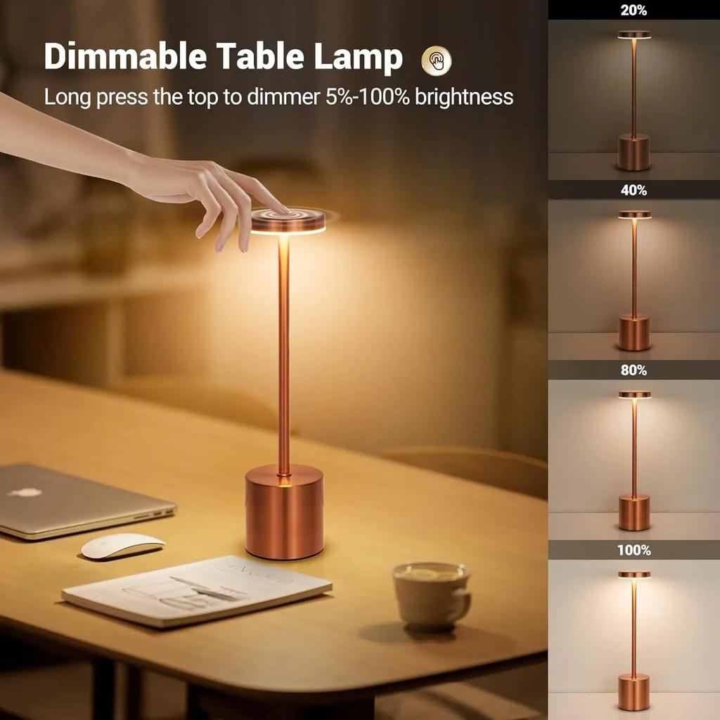 LED Desk Lamp Usb Rechargeable Wireless Lamp Bar Restaurant Bedroom Room Lamp LED Room Lights Touch Lamps Bedside Lamp
