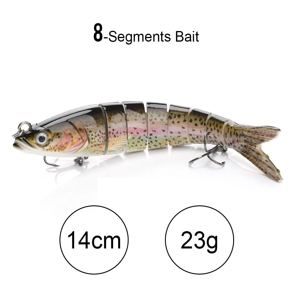 10см 10г Тонущие Крэнки Рыболовная Приманка 10-секционный Воблер Жесткая Искусственная Приманка Для Рыбалки на Щуку Аксессуары Свимбейт