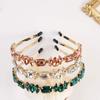 Versatile Zinc Zinc Alloy Thin Side Luxury Crystal Hairband Rhinestone Headbands Headwear Hair Accessories