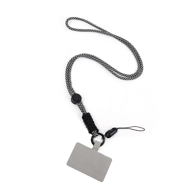 Аксессуары для телефона Подвесной шнур для телефона Съемный красочный шейный шнур Регулируемая нашивка через плечо Нейлоновая мягкая веревка Универсальный ремешок для телефона с защитой от потери