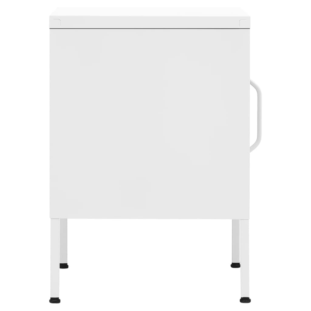 Nightstands 2 pcs White 35 x 35 x 51 cm Steel
