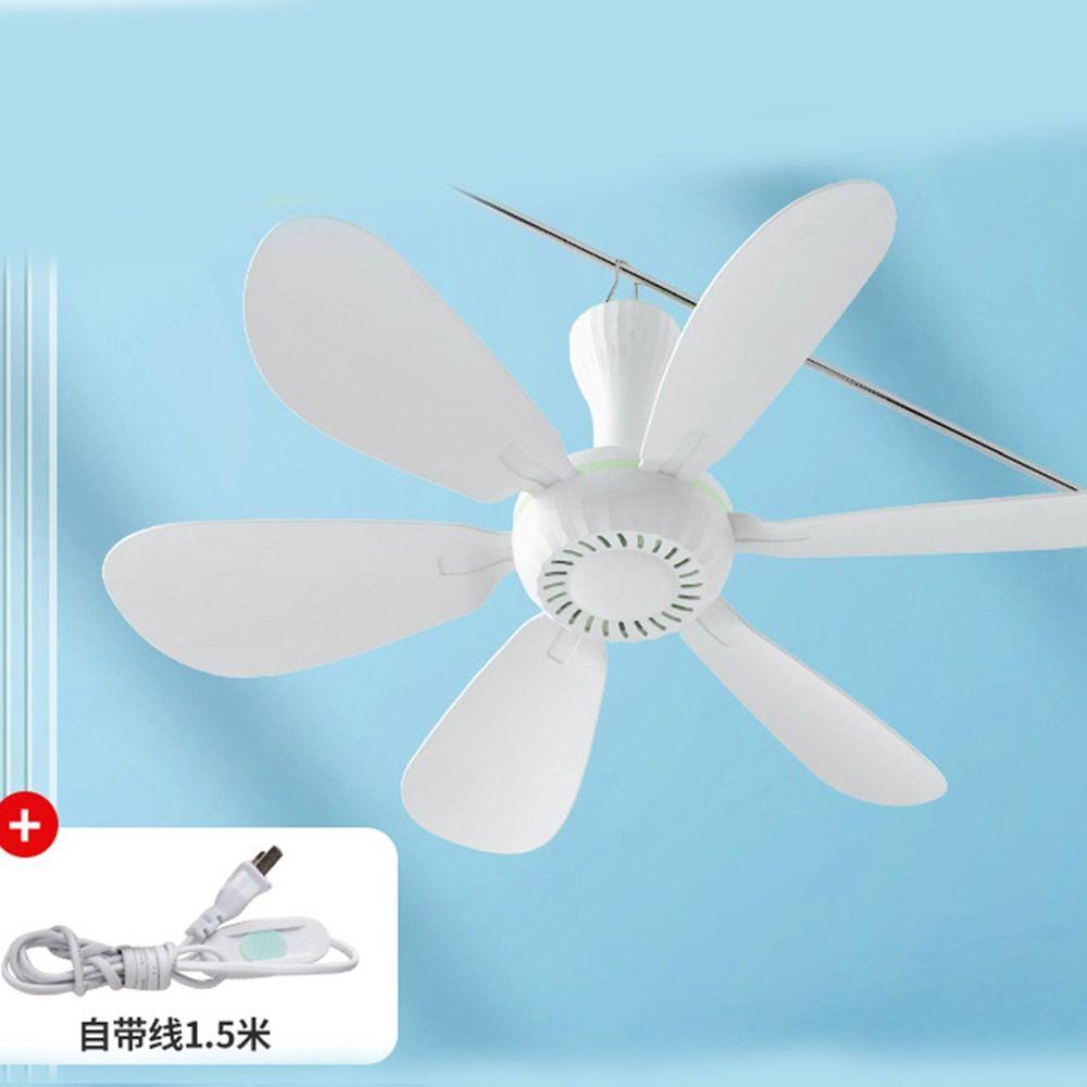 Silent Electric Fan 4-speed Hanging Camping Tent Fan Portable Ceiling Fan Dormitory