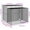VidaXL Dog Niche with Anthracite Courtyard 214x253x181 Cm, Dog Cage, Dog Shelter, Pet House, Cages 3189131