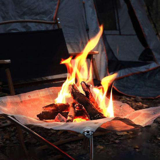 Портативный складной костер с решеткой из нержавеющей стали, простая в установке складная решетка для пикника на открытом воздухе для кемпинга, барбекю, дровяной уголь с