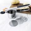 304 Stainless Steel Potato Masher Fruit Press Ricers with Black Soft Touch Handles