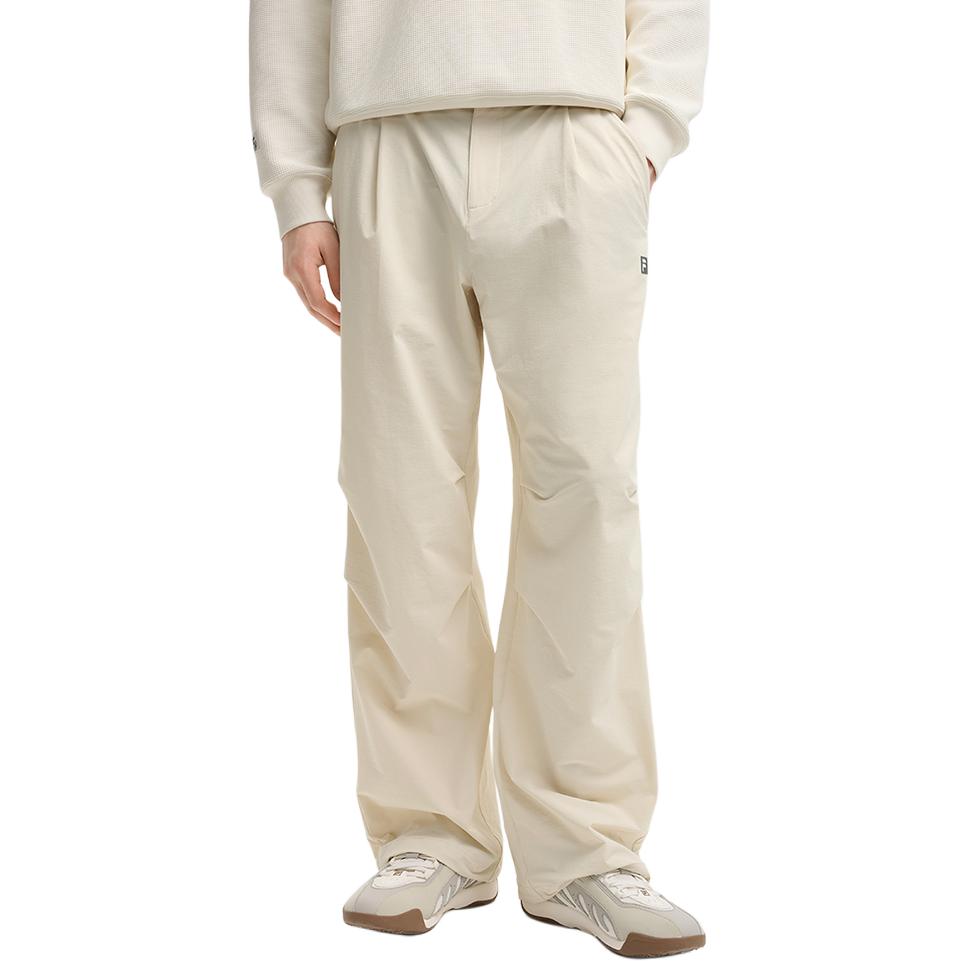 Fila Фитнес Мода Универсальные Простые Удобные Спортивные Тканые Повседневные Брюки Мужские брюки Пшенично-Бежевый A51M531801F-BG