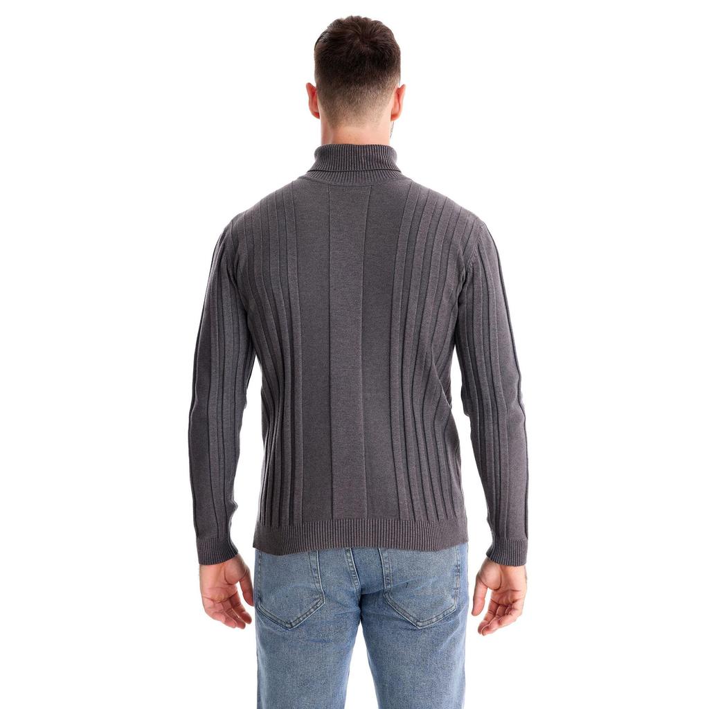 Callaway Вышитый осенне-зимний новый мужской повседневный вязаный свитер с высоким воротом, теплый базовый свитер, модный свитер-пуловер