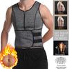 Мужской тренажер для пота на талии, эффективная застежка-молния, мужской пот, формирователь тела, огромная толщина, мужской жилет для пота, сауны, Мужская майка для спортзала