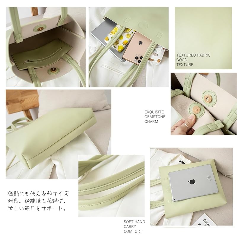 [goodspoon] tote bag handbag Vertical ladies durable fabric bag Fashionable simple lightweight A4 compatible commute Commuting to school cute casual