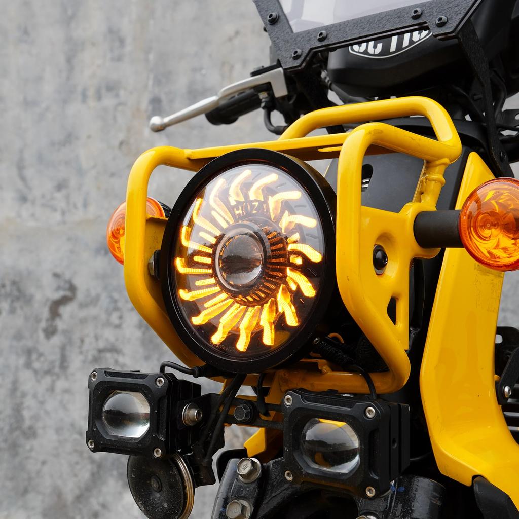 Фара Motikvans Cross Cub 110 с DRL LED Фара для мотоцикла с переключением между дальним и ближним светом Совместимость с Honda Cross Cub CC110 JA60