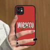 Карта и флаг Марокко Матовый защитный чехол для IPhone 16 15 14 13 12 11 Pro Max X XS MAX Защитный чехол