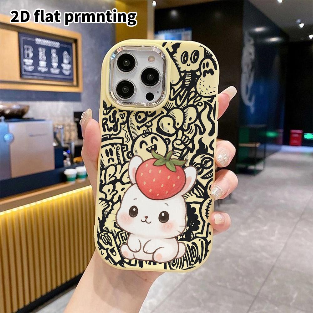 Phone Case: 2D flat design suitable for iPhone 18 17 16 15 14 13 Pro protective case, couple style, simple and cute, Christmas and Halloween gift