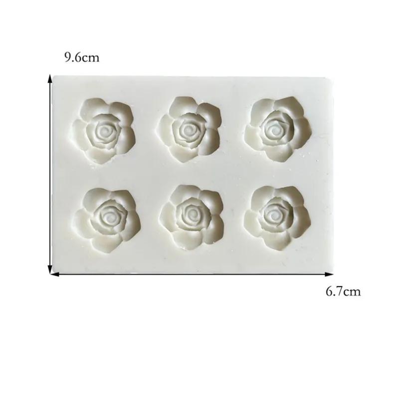 Полость 3D розовая форма силиконовая форма DIY цветок помадка шоколад пена желе чашка кофе инструмент для выпечки глина гипс смола форма для поделок