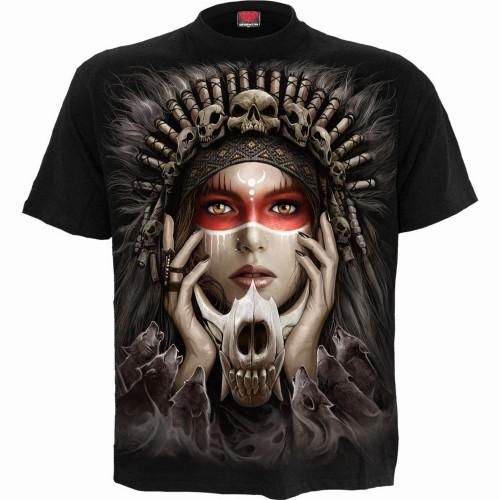 Spiral Direct Unisex Adult Cry Of The Wolf Back Print T-Shirt