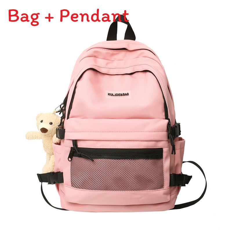 Luo Unisex College Backpack With Nylon And Trendy Printed Design For School