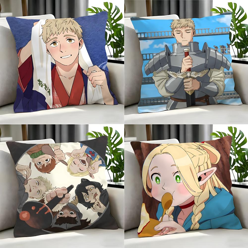 anime Delicious in Dungeon Cushion Cover Cushion Cover Set Pcs x x x Pillowcase Decorative Sofa Home Decor