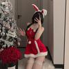 Christmas Cos Uniform Sexy Lingerie Velvet Female Cosplay Dating Robe Suit