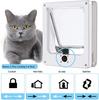 ABS Plastic Acrylic Cat Crates Gates 4 Way Lock Cat Safety Gates Indoors Retractable Kitten Gate Cats Flap Door Pet Supplies