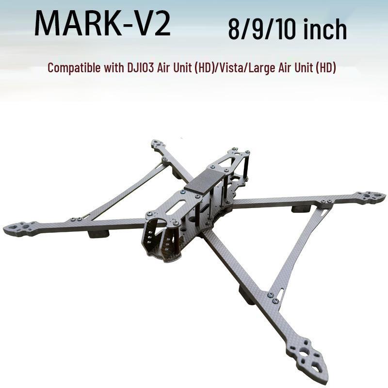 Рама дрона из углеволокна - MARK4/MAK4 V2, 8/9/10 дюймов FPV гонки, большая продолжительность полета