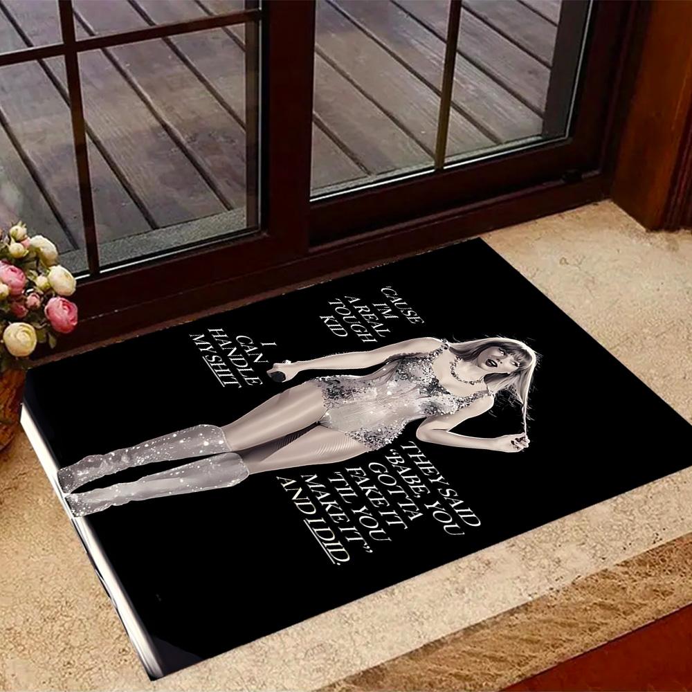 Taylor Swift Music Festival Themed Anti-Slip Rugs - Polyester Home Decor, Suitable for Bedrooms, Living Rooms, Doorways, Studios, and Decorations