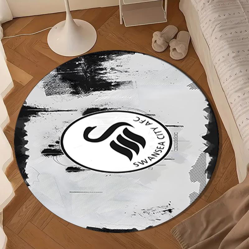 1PC rug Football Club Emblem Round mat Home Decor, Chair rug For livingroom,Bedroom, doormat home decor Birthday Gift Christmas Gifts